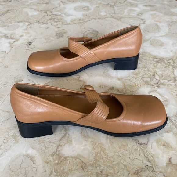 Vintage Square Toe Leather Mary Jane Shoes - Picture 6 of 12